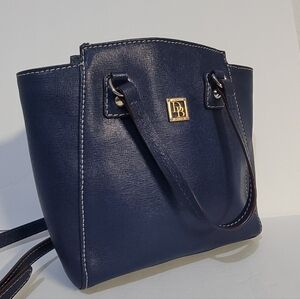 Dooney & Bourke Navy Blue Safiano Leather  Bag